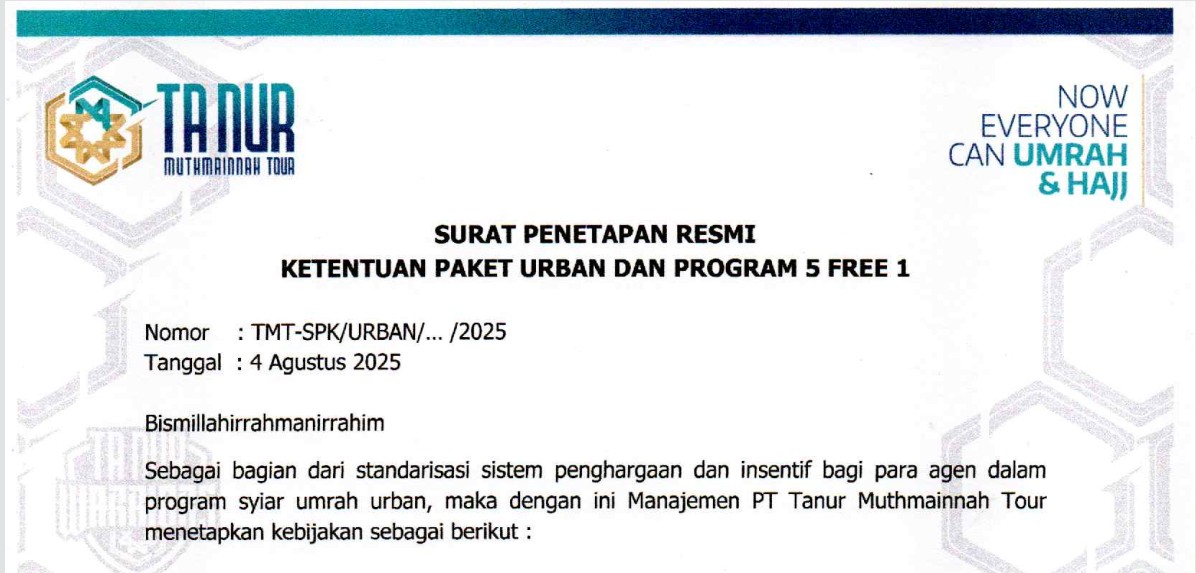 Ketentuan Paket Urban dan 5 Free 1